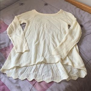 Off White/ Cream Colored Lightweight Sweater